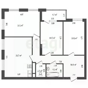Продается 3-комн. квартира, 95 м²