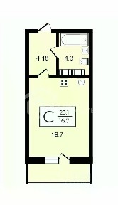 Сдается студия, 23,1 м²
