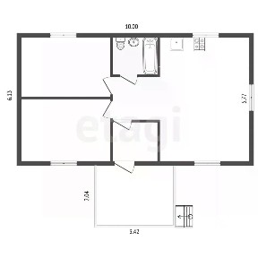 Продается 1-этажный дом, 65,5 м²