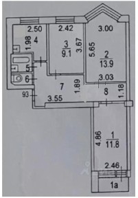 Продается 3-комн. квартира, 55,7 м²