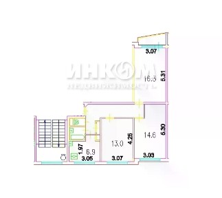 Продается 3-комн. квартира, 63,3 м²