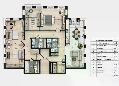 Продается 4-комн. квартира, 152,9 м²