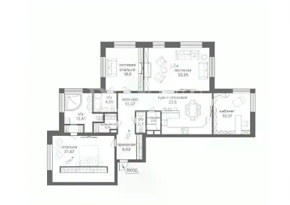 Продается 4-комн. квартира, 181,2 м²