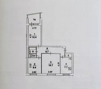 Продается 3-комн. квартира, 60 м²