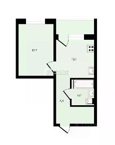 Продается 1-комн. квартира, 35,1 м²