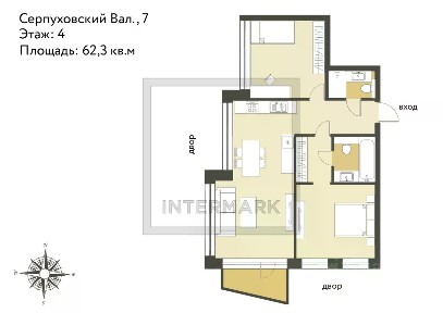 Продается 3-комн. квартира, 62 м²