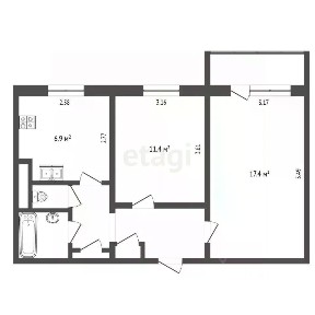 Продается 2-комн. квартира, 47,4 м²