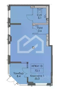 Сдается помещение свободного назначения, 72,1 м²