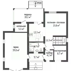 Продается 2-этажный дом, 188,7 м²