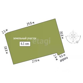 Продается 1-этажный дом, 53,7 м²