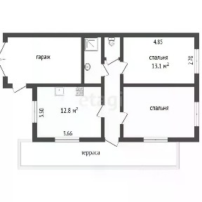 Продается 1-этажный дом, 50 м²