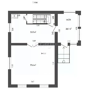 Продается 2-этажный дом, 46,4 м²