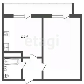 Продается 1-комн. квартира, 41,1 м²
