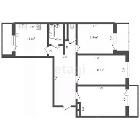 Продается 3-комн. квартира, 89,9 м²