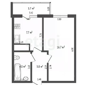 Продается 1-комн. квартира, 32,2 м²