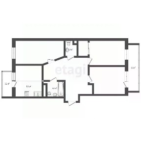 Продается 3-комн. квартира, 79,6 м²