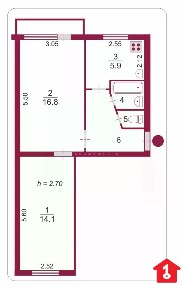 Продается 2-комн. квартира, 44,4 м²