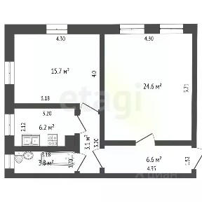 Продается 2-комн. квартира, 58,9 м²
