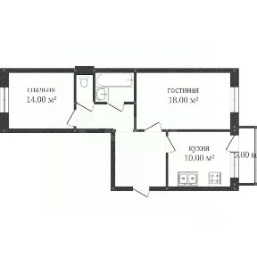 Продается 2-комн. квартира, 54,8 м²