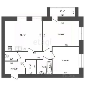 Продается 2-комн. квартира, 61,2 м²