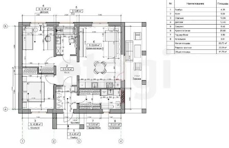 Продается 1-этажный дом, 92 м²