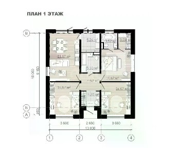 Продается 1-этажный дом, 100 м²