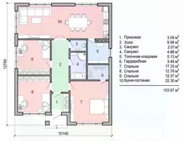 Продается 1-этажный дом, 104 м²