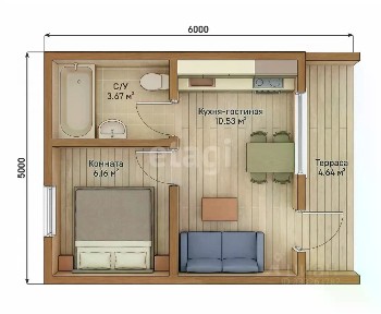 Продается 1-этажный дом, 30 м²