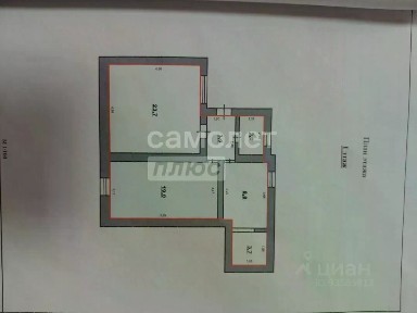 Продается 50% часть дома, 62,1 м²
