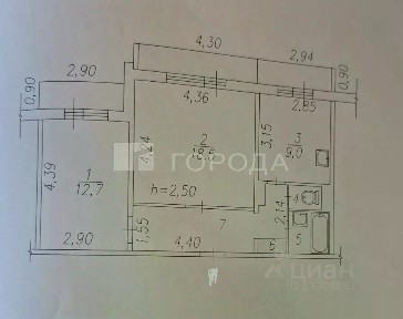 Продается 2-комн. квартира, 53,5 м²