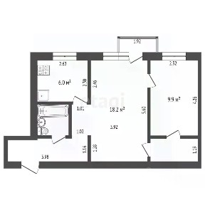 Продается 2-комн. квартира, 44,8 м²