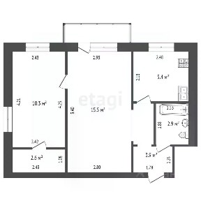 Продается 2-комн. квартира, 40,6 м²