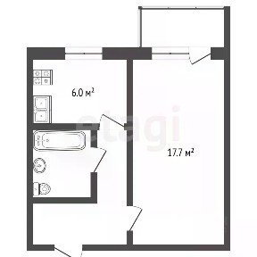 Продается 1-комн. квартира, 32,6 м²