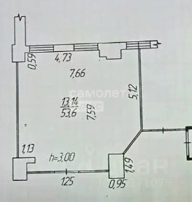 Продается помещение свободного назначения, 53,6 м²