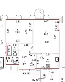 Продается 2-комн. квартира, 54 м²