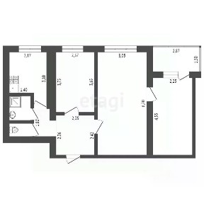 Продается 3-комн. квартира, 56,4 м²