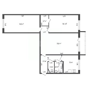 Продается 3-комн. квартира, 57,7 м²