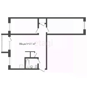 Продается 3-комн. квартира, 56,4 м²