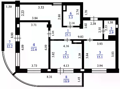 Продается 4-комн. квартира, 120,4 м²