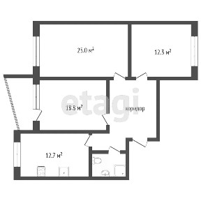 Продается 3-комн. квартира, 88 м²