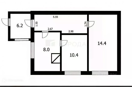 Продается 2-комн. квартира, 49,1 м²