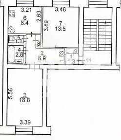 Продается 2-комн. квартира, 54,4 м²
