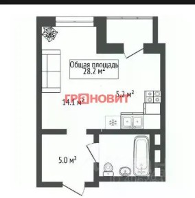 Продается студия, 28,2 м²