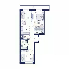Продается 3-комн. квартира, 64,8 м²