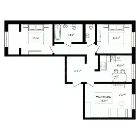 Продается 3-комн. квартира, 75,3 м²