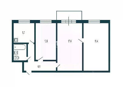 Продается 3-комн. квартира, 57 м²