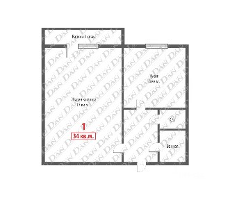 Продается 1-комн. квартира, 33,7 м²