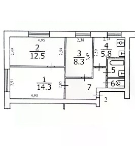Продается 3-комн. квартира, 51,9 м²