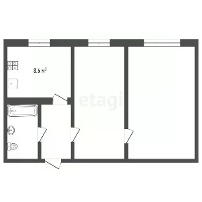 Продается 2-комн. квартира, 44,4 м²