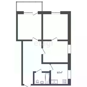 Продается 3-комн. квартира, 49,8 м²